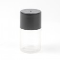 CLEAR BOTTLE WITH BLACK CAP CODE: 070
