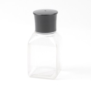 CLEAR BOTTLE WITH BLACK CAP CODE: 070